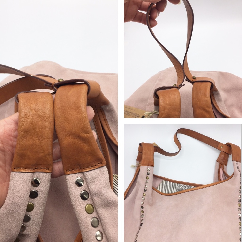 Old Trend Modern Vintage Rose Tan Suede Large Bag - Picture 9 of 15